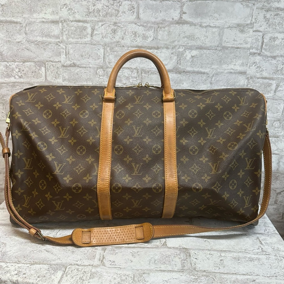 Louis Vuitton Keepall Bandoulière 55 Monogram Boston Travel Duffel Vintage - Picture 2 of 14